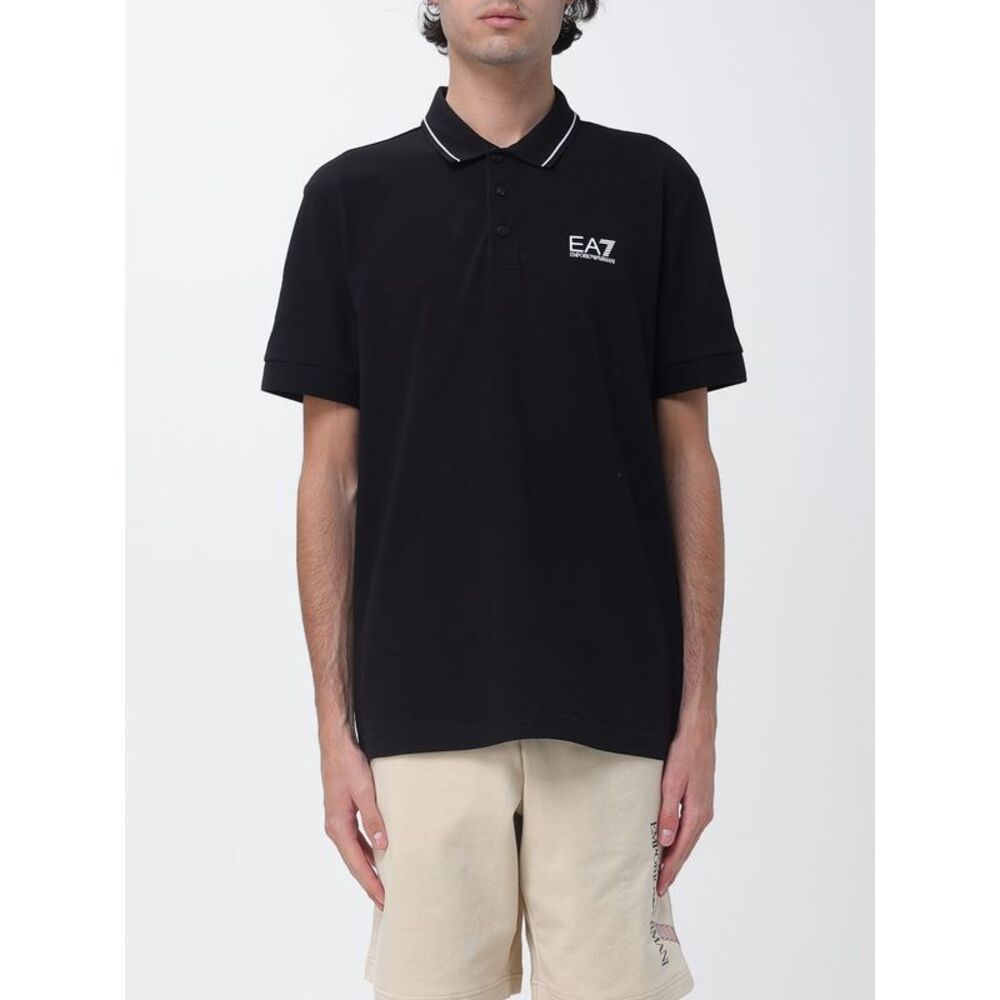 Ea7 Men Cotton Polo Shirt With Logo Ea7